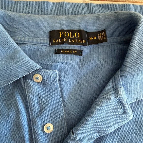 Polo Ralph Lauren Men’s Medium Blue Classic Fit Short Sleeve Polo Shirt - Picture 2 of 4